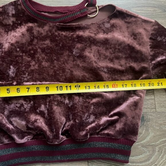 THE ONLY ALICE Maroon Burgundy Long Sleeve Sweater Top Size XS - Picture 15 of 16